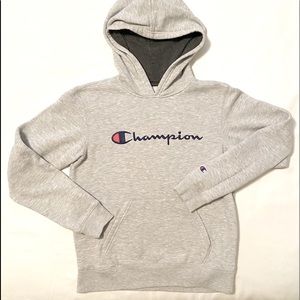 Champion Hoodie Boys Size L Grey Like New